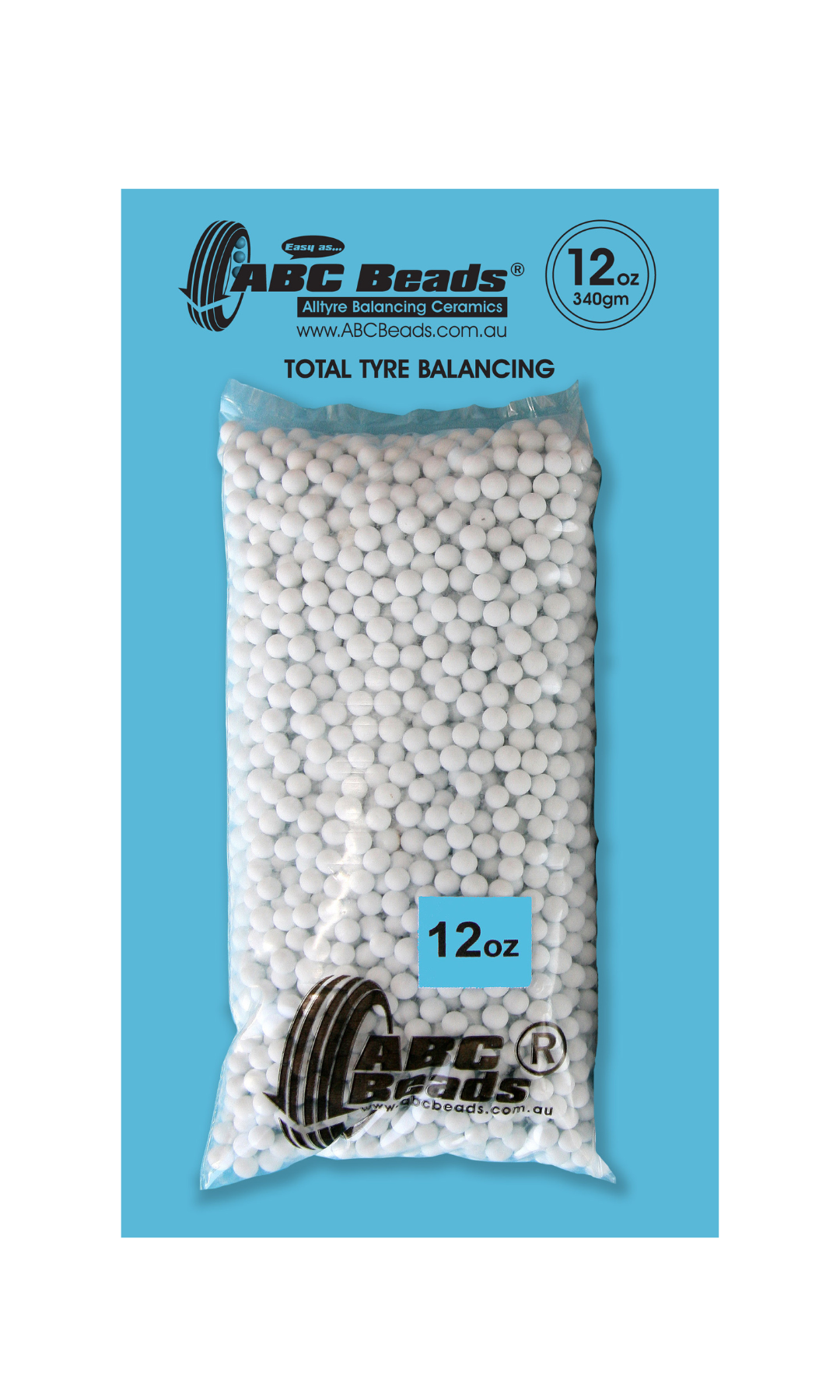 12oz (340gm) BAG of 4mm dia. PREMIUM ABC TYRE BALANCING BEADS – ABC Beads